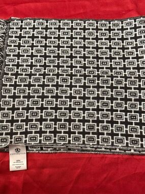 Covington Black & White Geometric Accent Throw